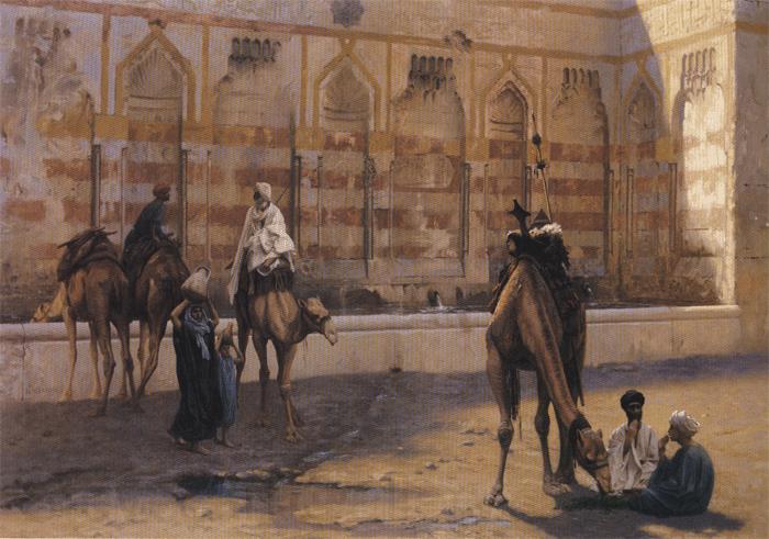 Jean - Leon Gerome Camels at the Watering Place.